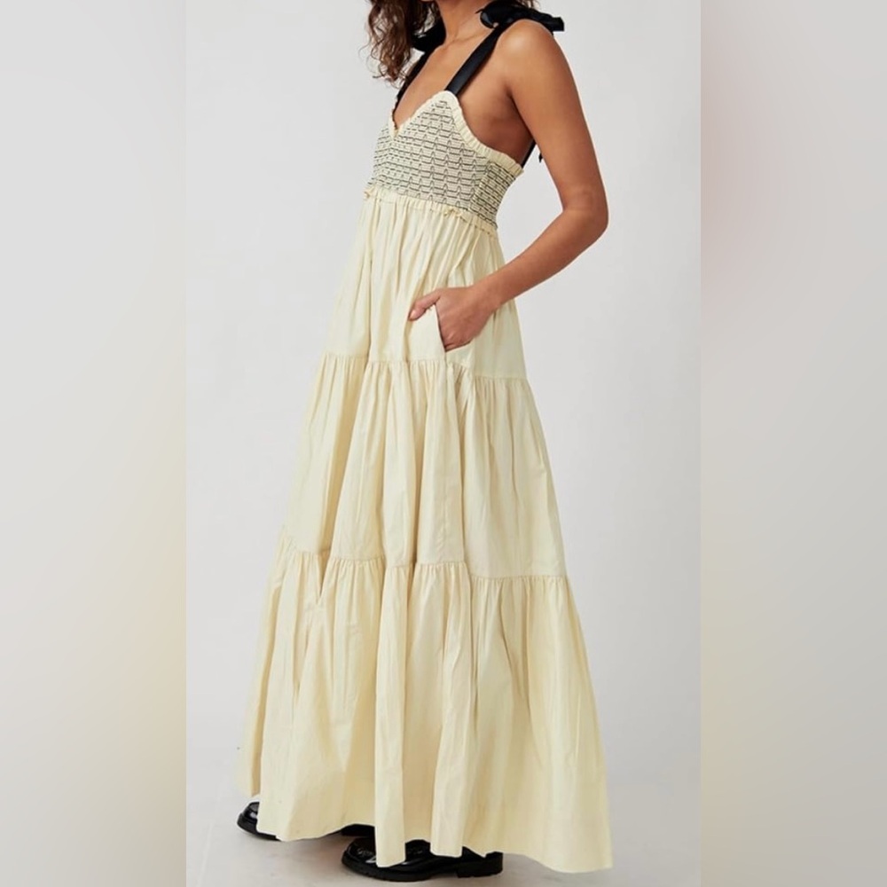 FREE PEOPLE Bluebell Solid Maxi Dress NWOT - Picture 12 of 16